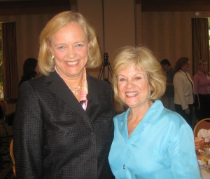 img_0726-cropped1 Meg Whitman, former CEO, e-Bay, and Judy Jernudd, CEO, Startegic
